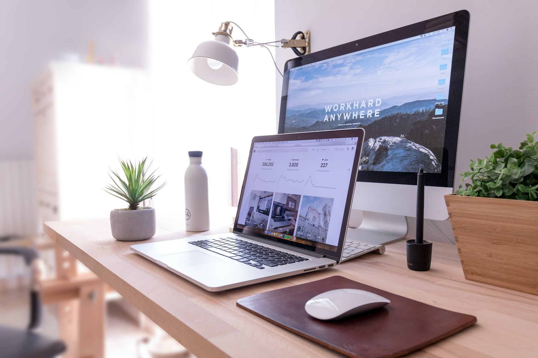Website design layout open on a desktop computer