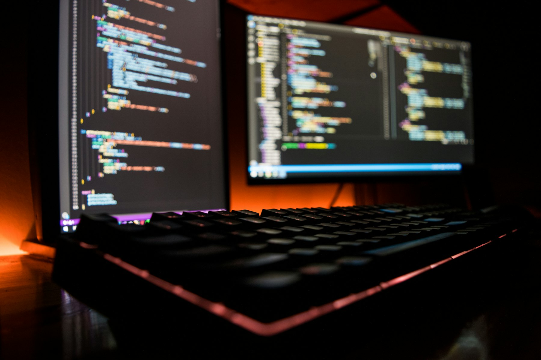 Keyboard on a desk